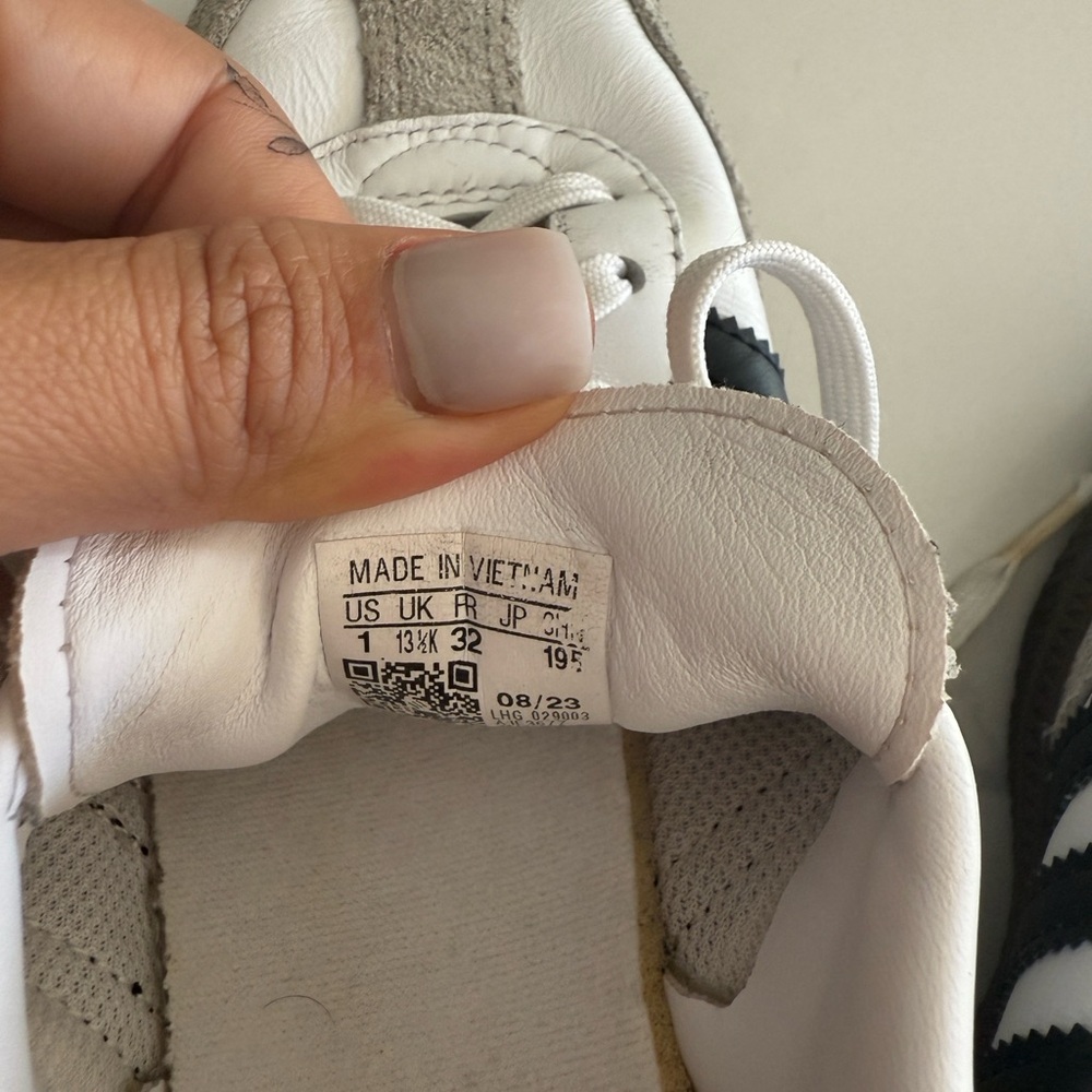 Stylish Kids White and Gray Sneakers
